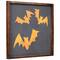 Orange Bat Silhouettes Framed Halloween Wall Décor